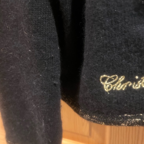 UGLY🤣CHRISTMAS SWEATER by CHRISTOPHER RADKO BellePointe ~ Black ~Large - Picture 8 of 9